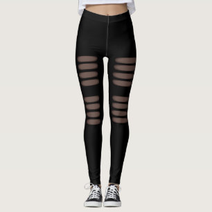 Leggings Diseño de moda rasgado