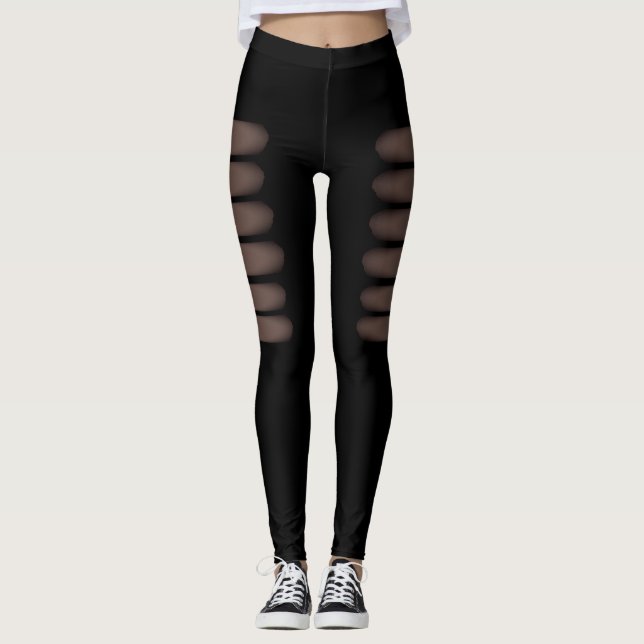 Leggings Diseño de moda rasgado (Anverso)