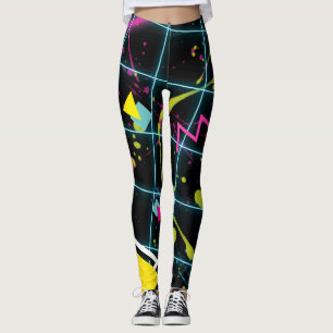 Leggings Diseño de moda retro vintage de los años 80