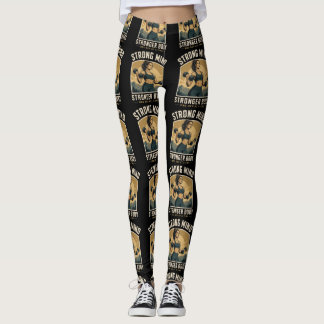 Leggings Diseño de motivación de gimnasio Mente Fuerte Cuer