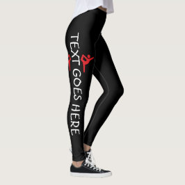 Leggings Diseño de nombre de gimnasia personalizado sobre n