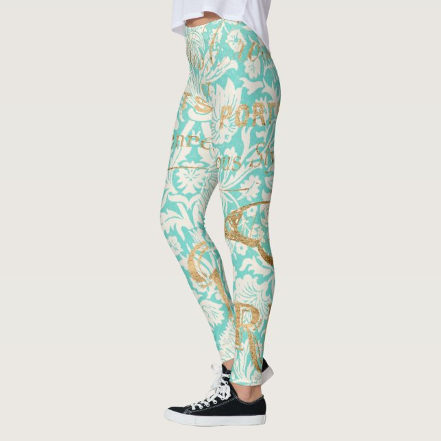 Leggings Diseño de oro de París con mariposa (Izquierda)