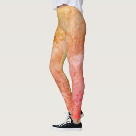 Leggings Diseño de oro vintage y arcoiris de coral
