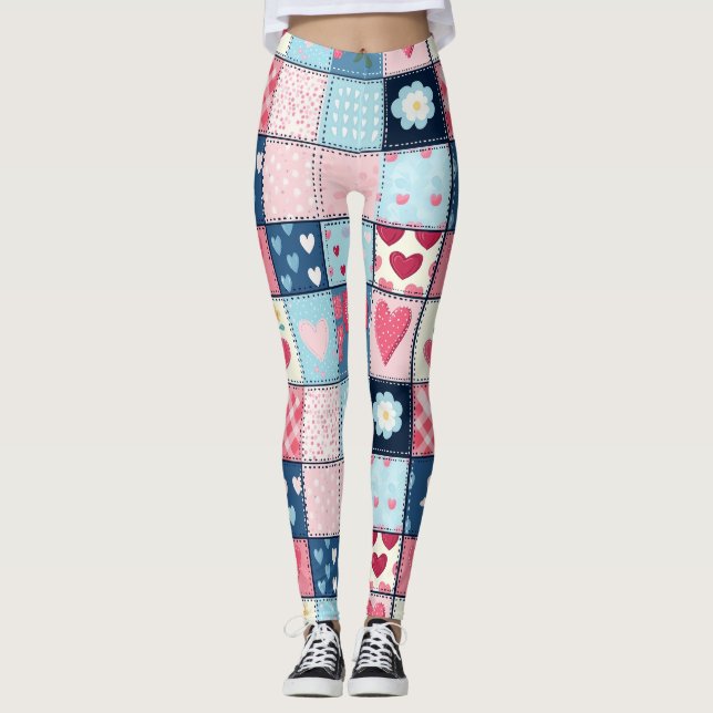 Leggings Diseño de papeleo bonito (Anverso)