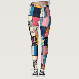 Leggings Diseño de Parche Adorable, Patrón De Reproducción