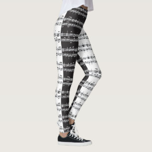 Leggings Diseño de partituras musicales 