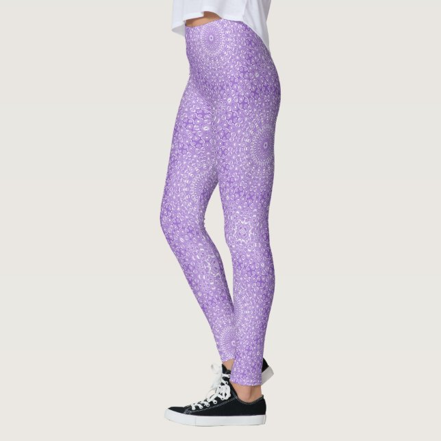 Leggings Diseño de Patrón de Mandala de Amatista (Izquierda)