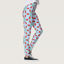 Leggings diseño de patrón geométrico con motivos florales v