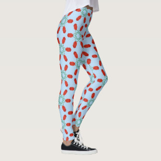 Leggings diseño de patrón geométrico con motivos florales v