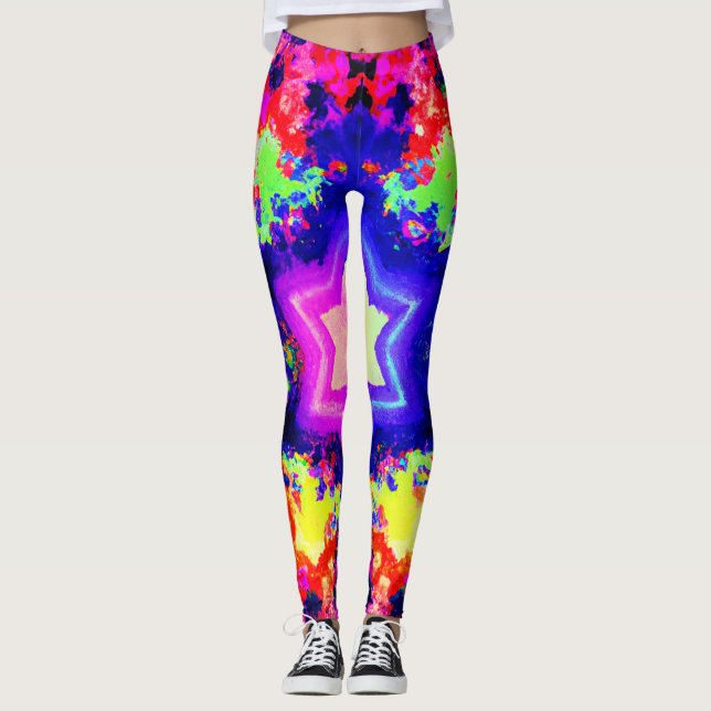 Leggings Diseño de patrones coloridos modernos (Anverso)
