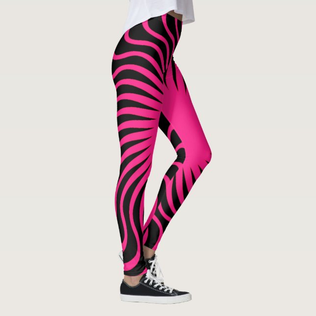 Leggings Diseño de patrones de cebra hermosos  (Derecha)