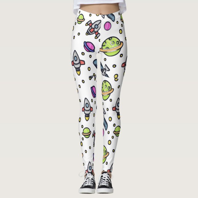 Leggings Diseño de patrones de galaxia (Anverso)