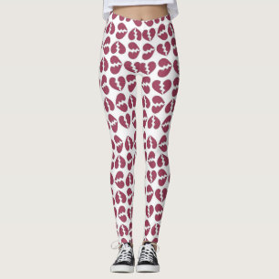 Leggings Diseño de patrones de impresión de amor en piezas