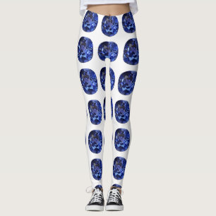 Leggings Diseño de patrones de zafiro azul