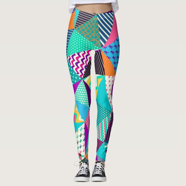 Leggings Diseño de patrones decorativos de mosaicos de époc (Anverso)