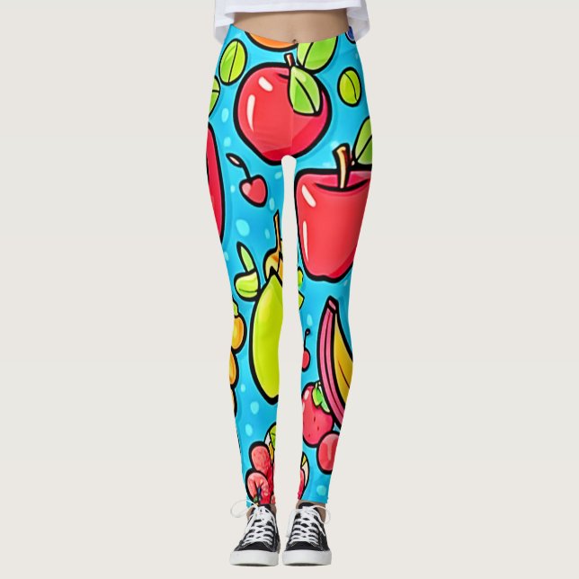 Leggings Diseño de patrones fructíferos (Anverso)