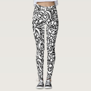 Leggings Diseño de patrones tipográficos de marcas de inter