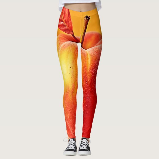Leggings Diseño de perfección de melocotón dorado (Anverso)