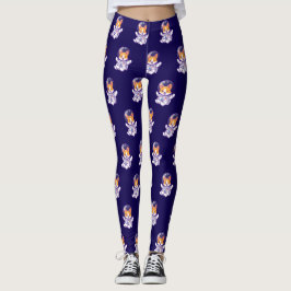 Leggings Diseño de perros adorables astronautas