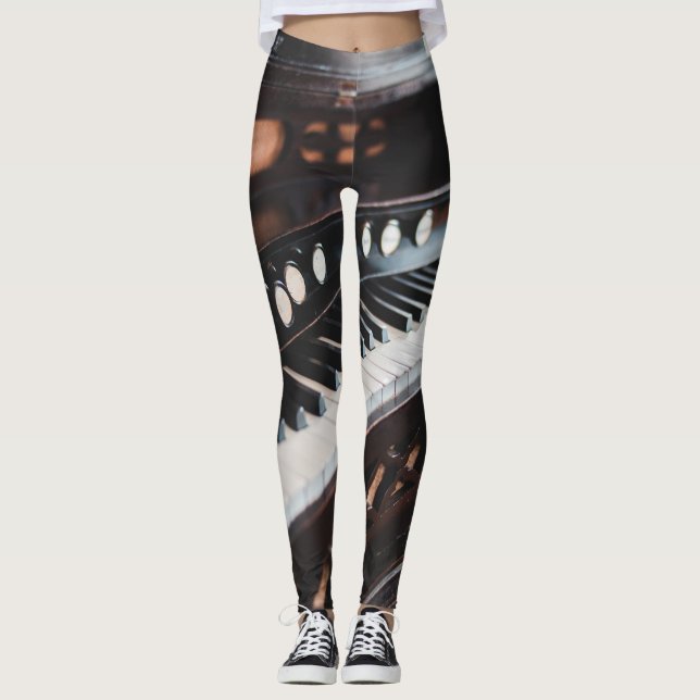 Leggings Diseño de piano cuto (Anverso)
