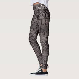 Leggings Diseño de piel de lagarto en una leyenda