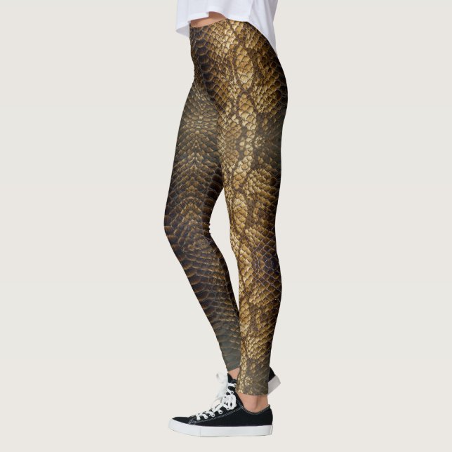 Leggings Diseño de piel reptil en una pierna (Izquierda)