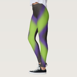 Leggings Diseño de piernas negras, verdes y con aspecto de 