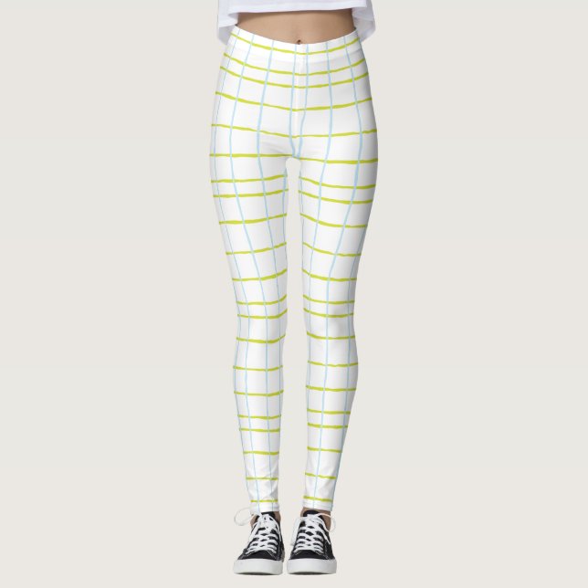 Leggings Diseño de plástico azul/verde de las piernas (Anverso)
