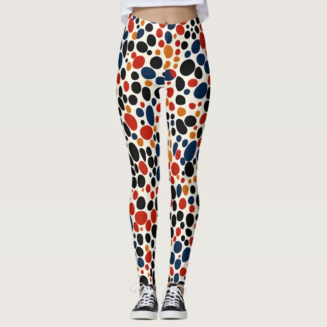 Leggings Diseño de puntos coloridos (Anverso)