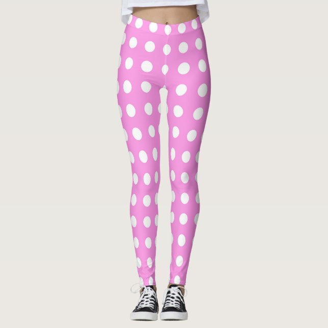 Leggings Diseño de puntos rosados (Anverso)