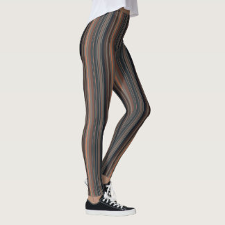 Leggings Diseño de rayas de bosques de bosque oscuro