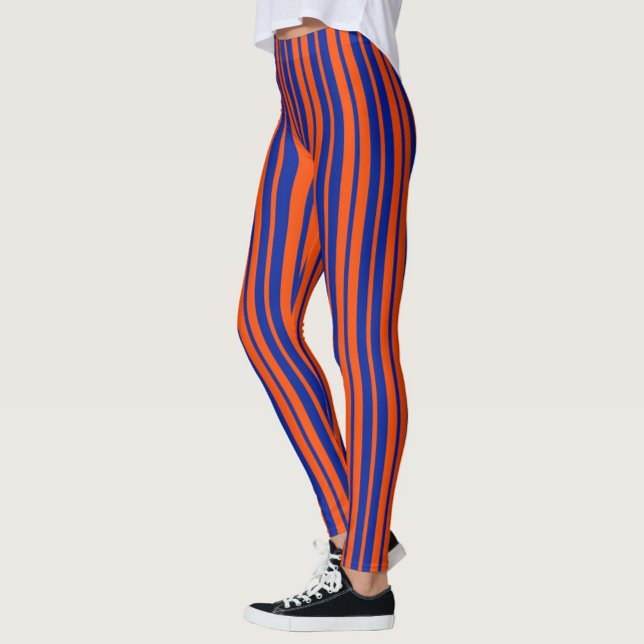 Leggings Diseño de rayas de estilo azul naranja (Subido por el creador)