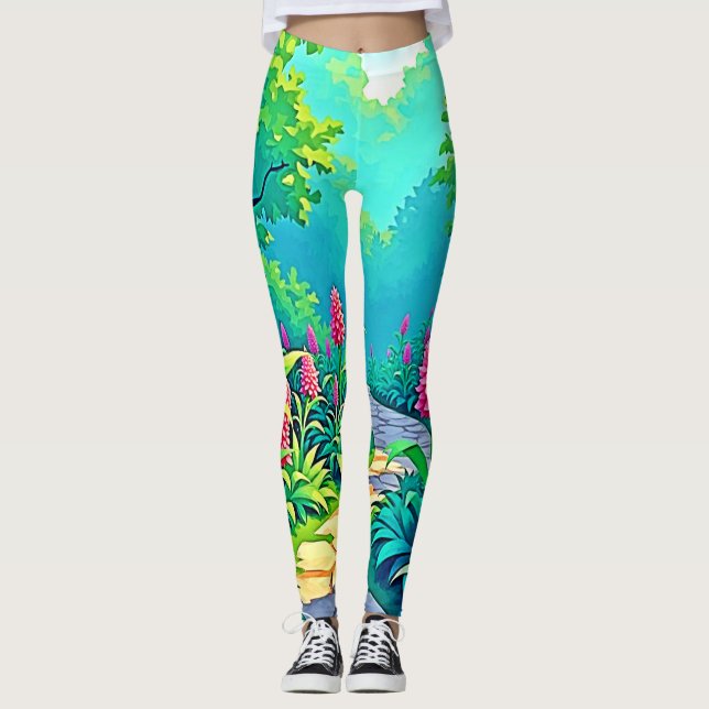Leggings Diseño de senderos de jardín mágico (Anverso)