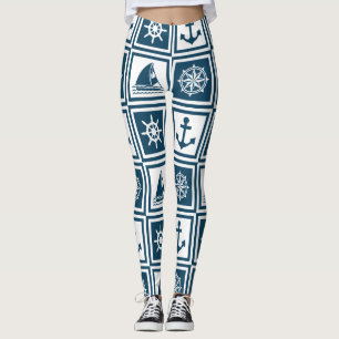 Leggings Diseño de temática náutica