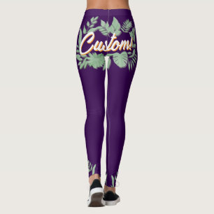 Leggings Diseño de texto colorido y vibrante
