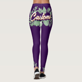 Leggings Diseño de texto colorido y vibrante
