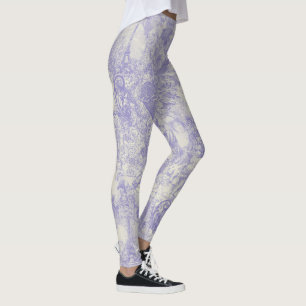 Leggings Diseño de toile de París azul elegante