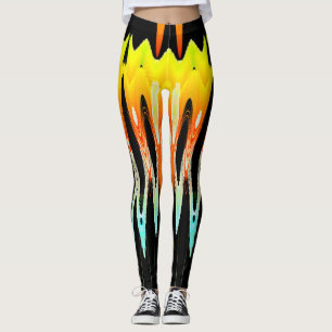 Leggings diseño de tulipanes abstracto amarillo por Tron20