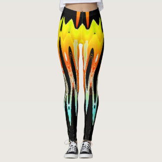 Leggings diseño de tulipanes abstracto amarillo por Tron202