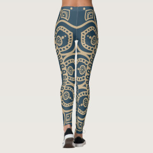 Leggings Diseño de un amante desvencijado con una imagen co