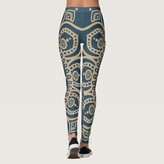 Leggings Diseño de un amante desvencijado con una imagen co (Reverso)