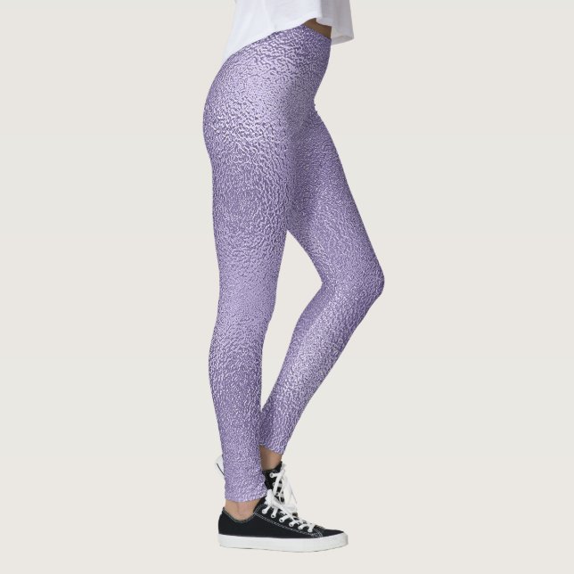 Leggings Diseño de vidrio púrpura brillante (Derecha)