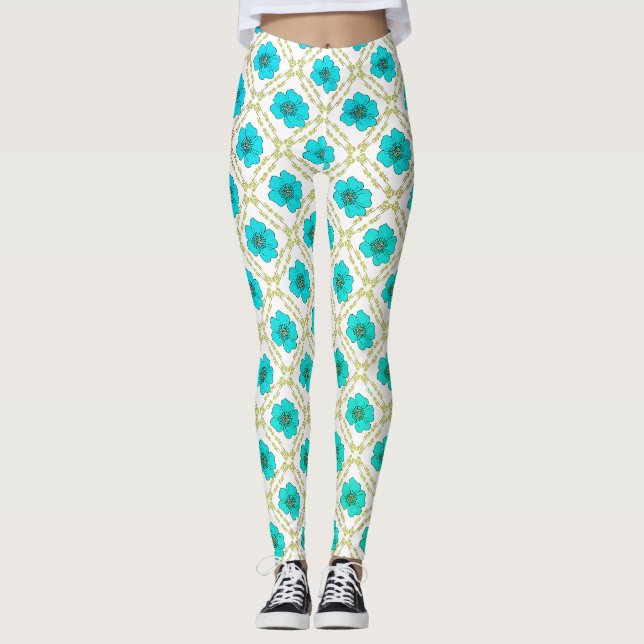 Leggings diseño decorativo de naturaleza floral (Anverso)