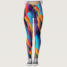 Leggings Diseño del estilo de pintura derramado de un resum