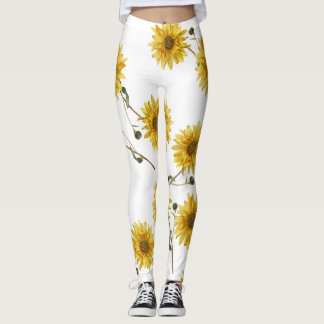 Leggings Diseño del girasol del personalizar