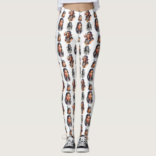 Leggings Diseño del patrón de tribu indígena nativo america