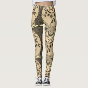 Leggings Diseño del patrón floral de Amina