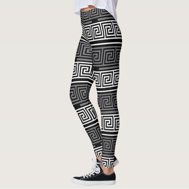 Leggings Diseño del patrón Fret de la llave griega blanca g (Subido por el creador)