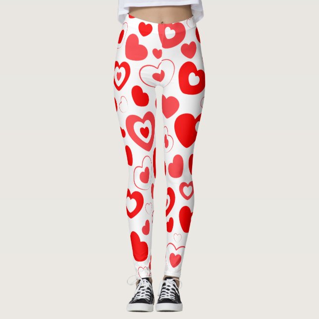 Leggings Diseño divertido de Holiday Heart (Anverso)
