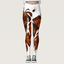 Leggings Diseño exclusivo. Naranja brown Crazy